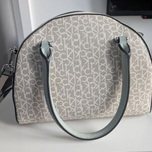Calvin Klein Beige and Black Shoulder Bag